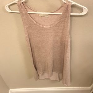 Blush stretchy tank top